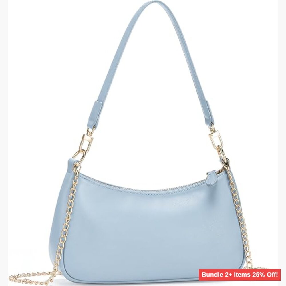 Vegan Leather Mini Hobo Bag, Crossbody Shoulder Tote, Zipper Closure